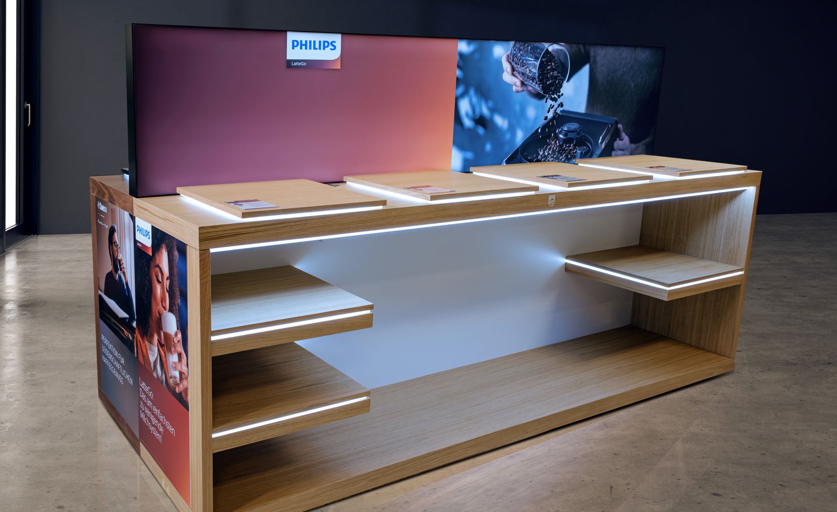 Europäische Eleganz: Philips/Saeco Gondel-Präsentationen